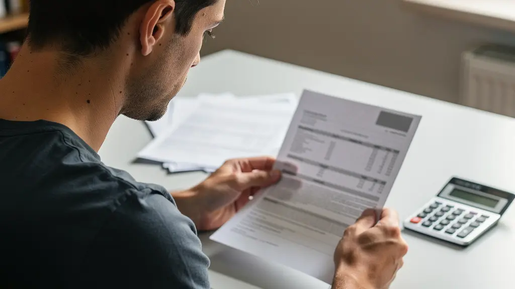 Personne analysant ses documents financiers pour simulation crédit immobilier